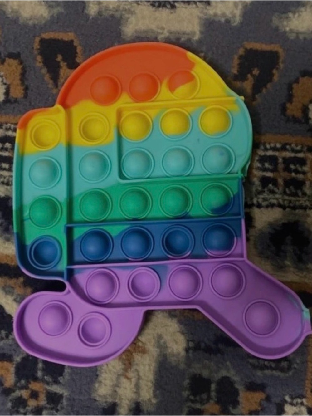 Rainbow Silicone Pop Sensory Toy for Kids - Multicolor